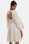 By Anthropologie Balloon-Sleeve Lace Scallop-Hem Romper