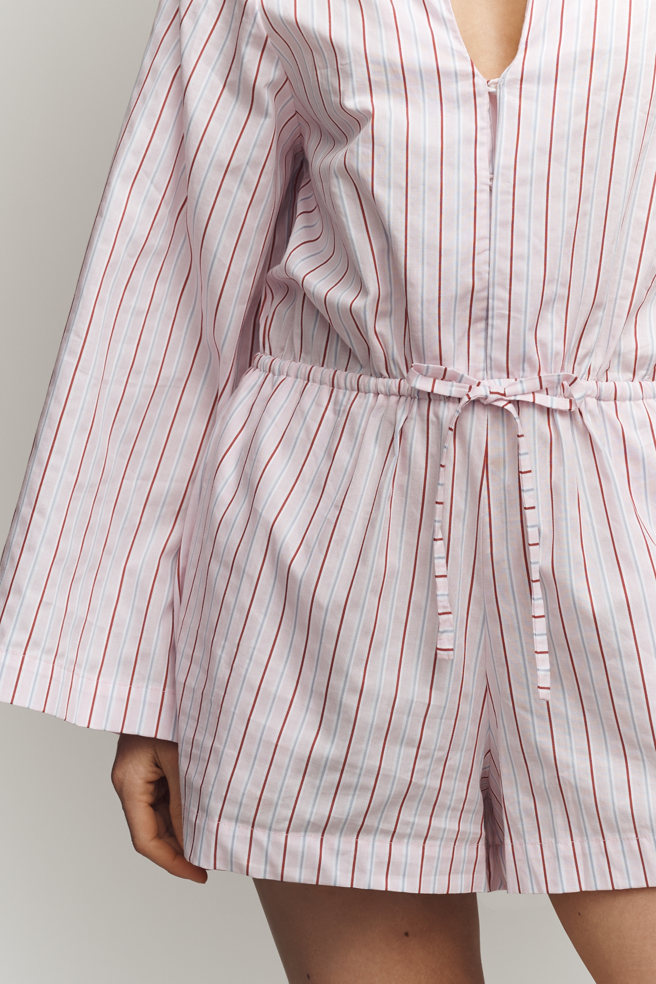 Faithfull The Brand Aksel Long-Sleeve V-Neck Romper