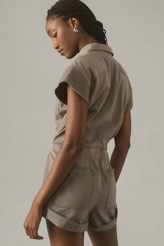 Pilcro Sleeveless Utility Romper | Anthropologie