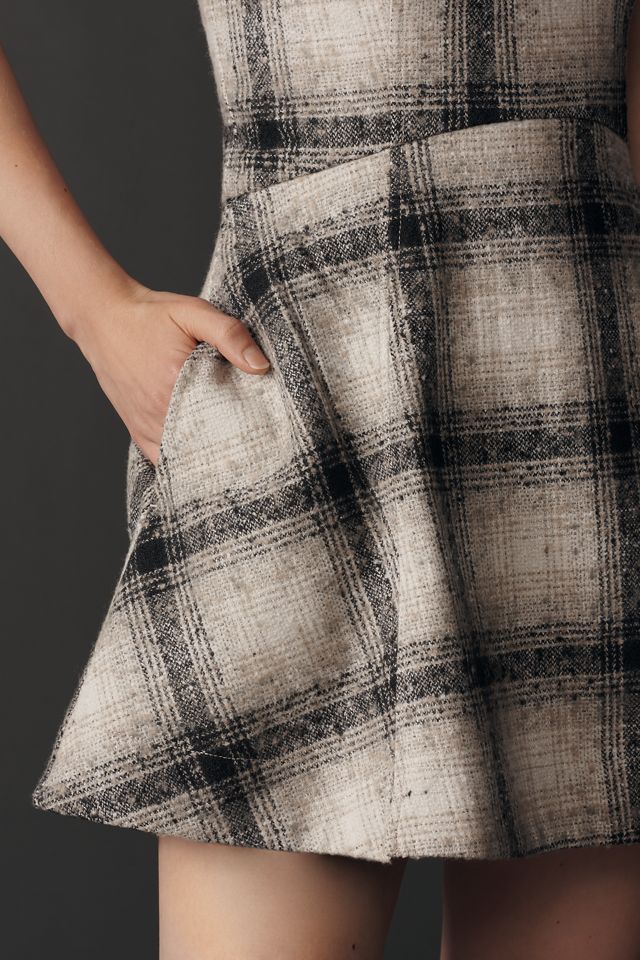 By Anthropologie Sleeveless Plaid Romper #3