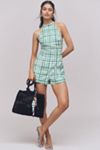 By Anthropologie Scallop Halter Romper