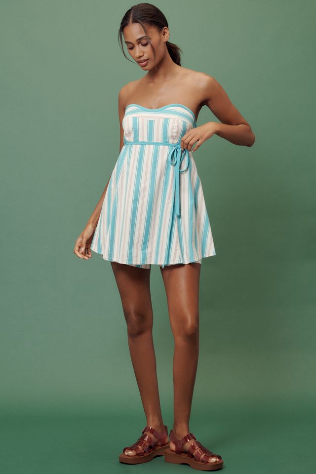Maeve Babydoll Linen Blend Romper #2