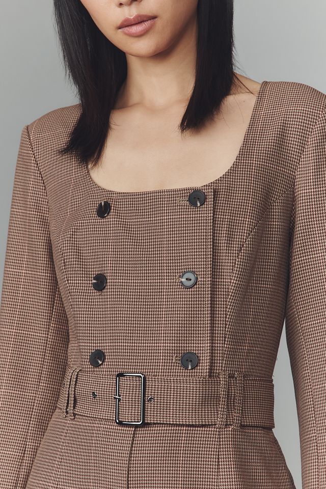 By Anthropologie Long-Sleeve Blazer Romper #1