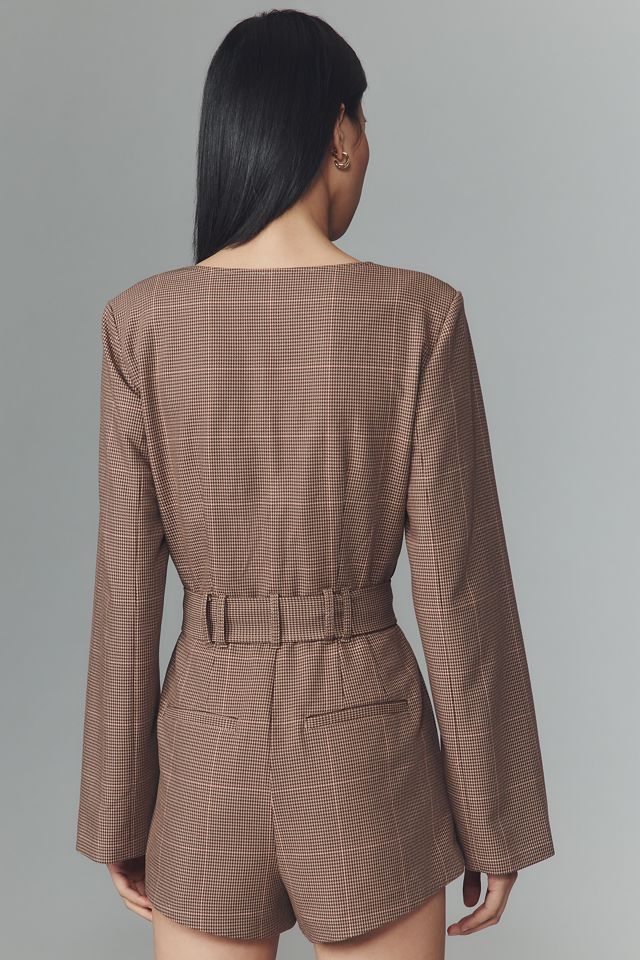 By Anthropologie Long-Sleeve Blazer Romper #2