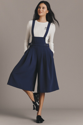 Maeve Suspender Pinafore Romper In Blue
