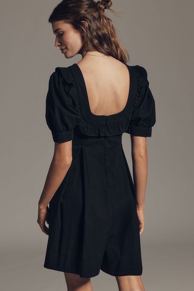 black puff sleeve babydoll dress Ker Sun main image 1