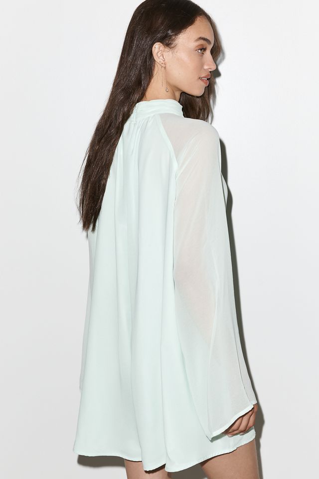 Hutch Long-Sleeve Chiffon Romper | Anthropologie