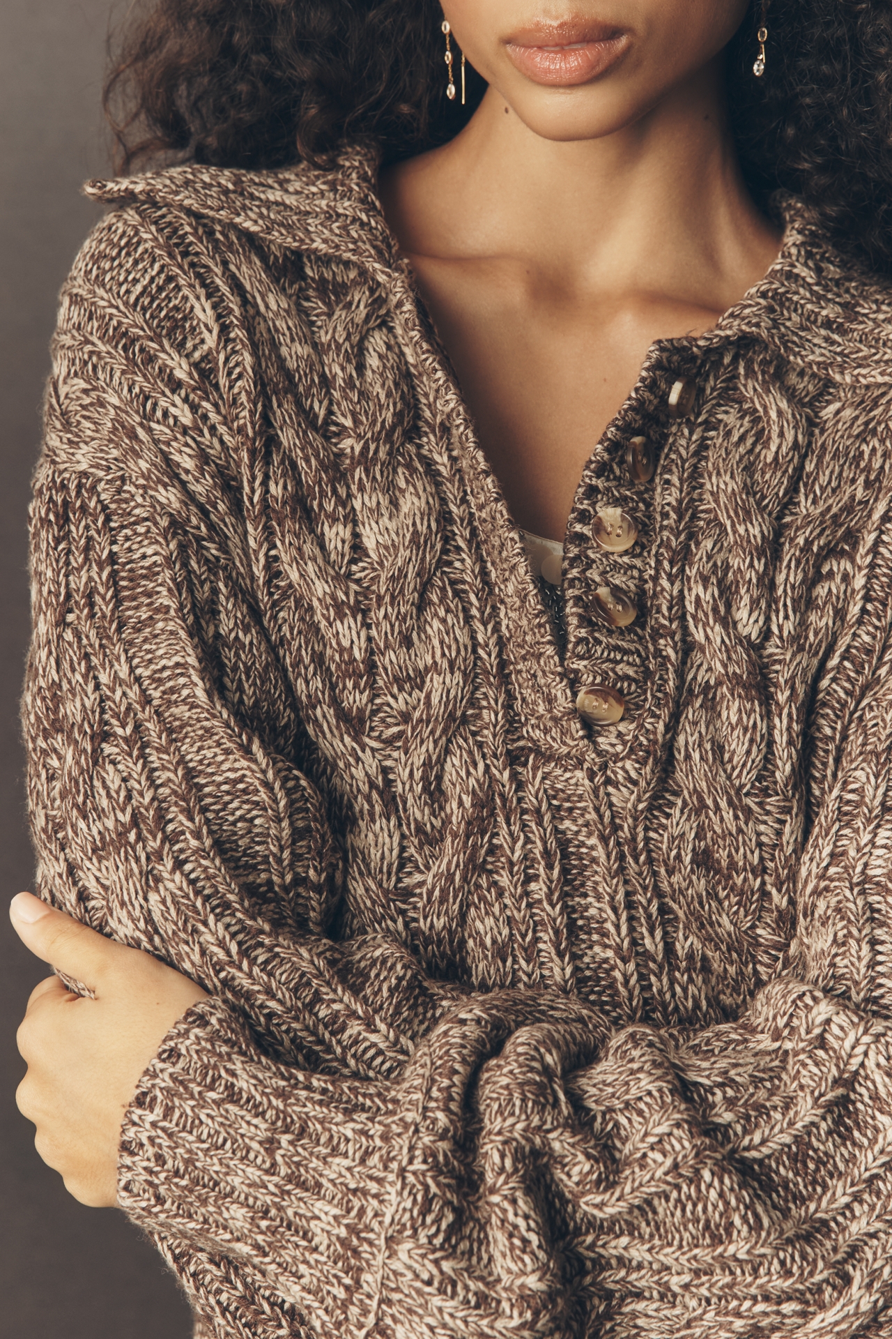 For Love & Lemons Nathalie Long-Sleeve Knit Romper