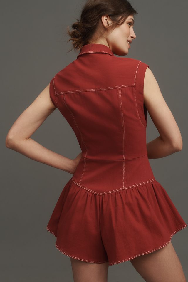 サロペット・オーバーオール・オールインワン theredthread S drape romper THEREDTHREAD / ザレッドスレッド】S drape romper