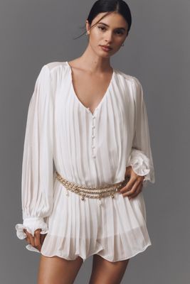 Maeve Long-Sleeve Patchwork Tea Towel Buttondown Shirt