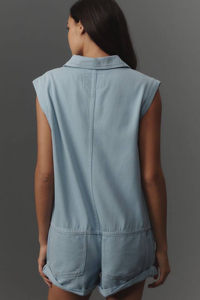 Pilcro Sleeveless Collared Romper #1