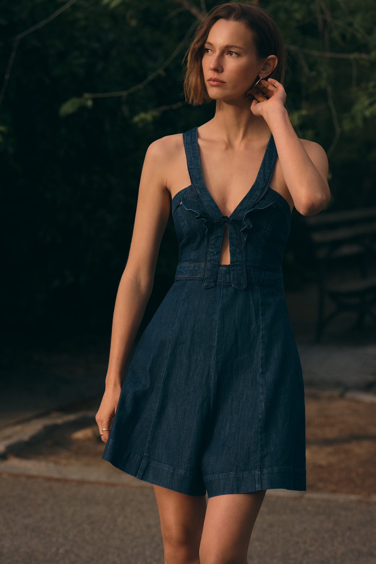 Maeve Halter Cutout Romper
