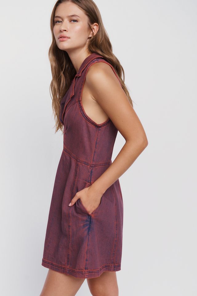 Pilcro Denim Collared Romper #1
