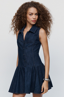 Pilcro Denim Skirty Romper by Anthropologie