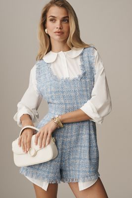 Maeve Long-Sleeve Blouse Twofer Romper