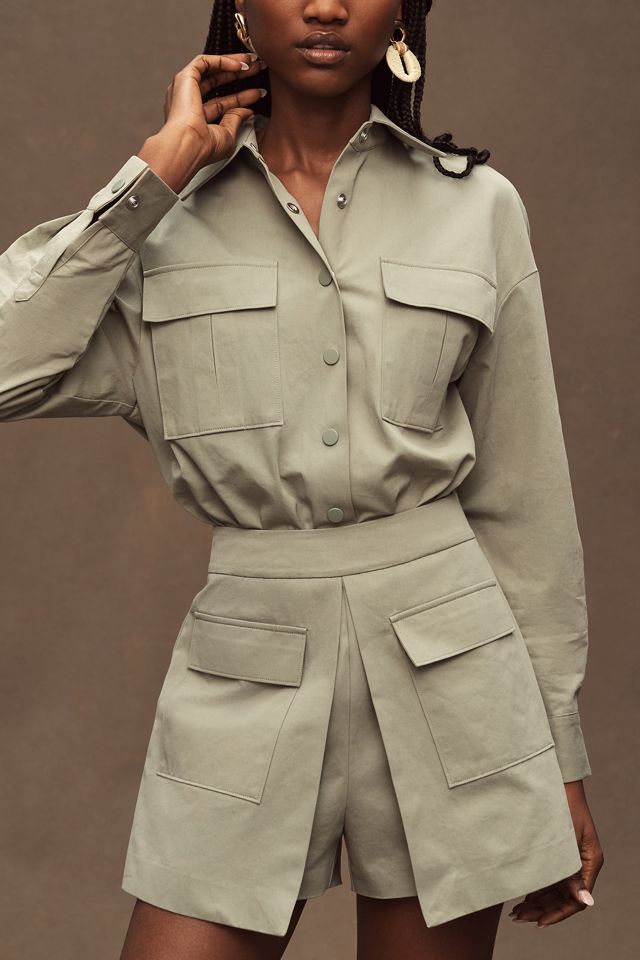 Mare Mare Long-Sleeve Utility Romper #3