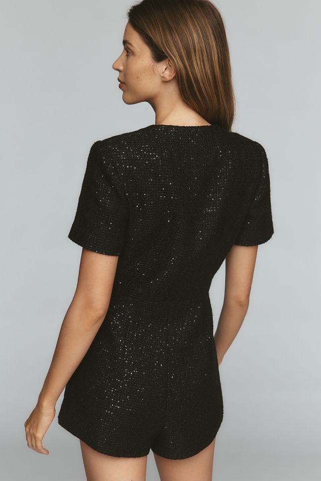 Bardot Estelle Shimmer Bouclé Romper #1
