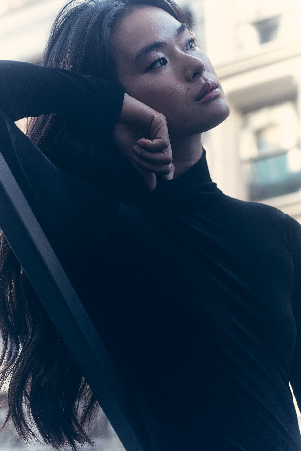 SER.O.YA Victoria Long-Sleeve Mock-Neck Romper