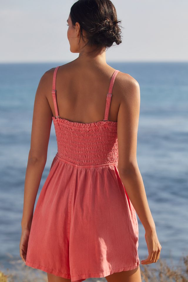 Pilcro Sleeveless Smocked Romper #1