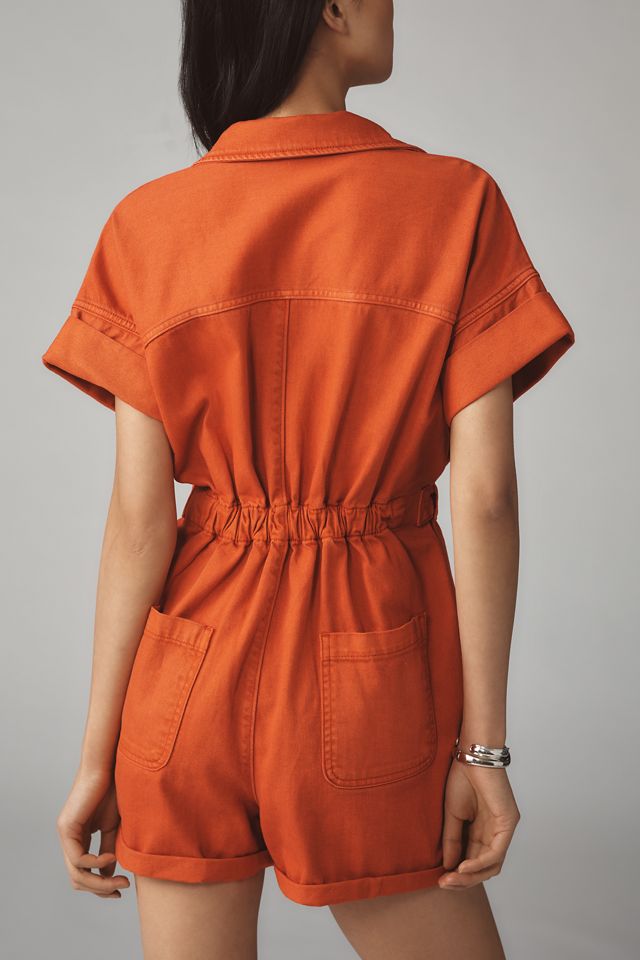 Pilcro Cuffed Utility Romper #1