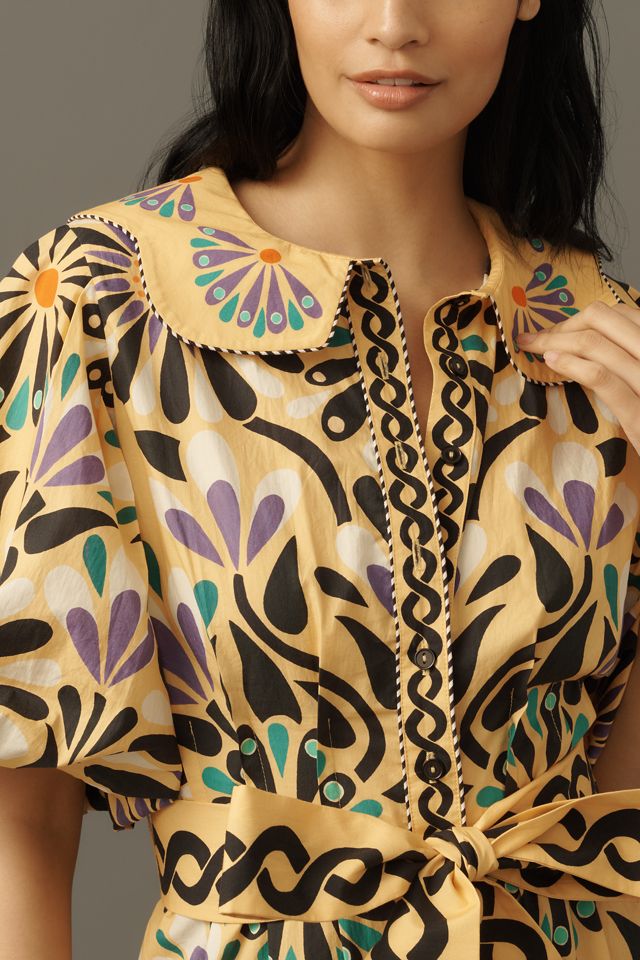 Farm Rio x Anthropologie Puff-Sleeve Printed Romper #3