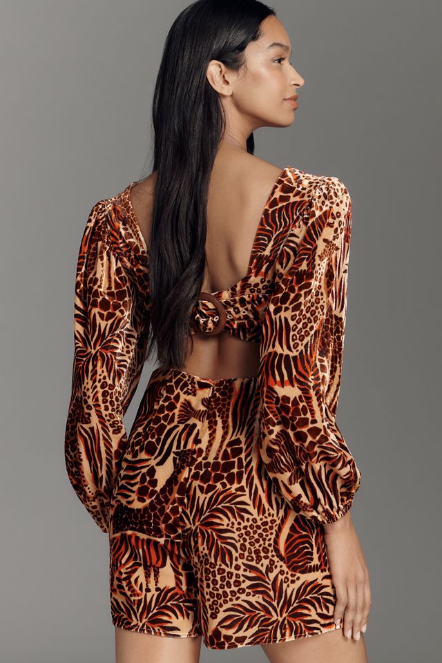 Farm Rio x Anthropologie Long-Sleeve Printed Romper #1