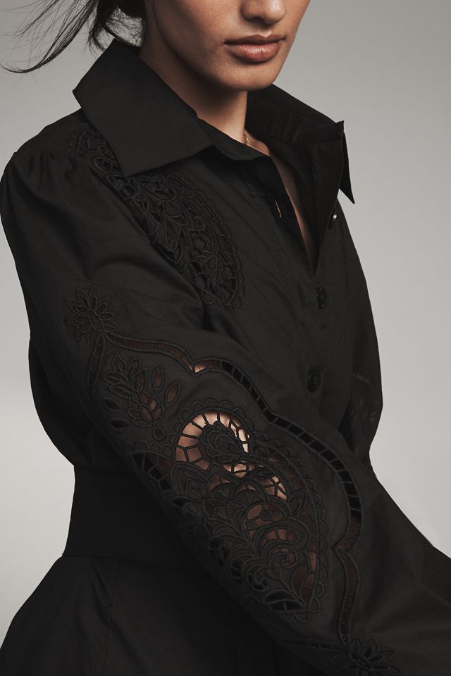 Farm Rio x Anthropologie Long-Sleeve Eyelet Romper #2