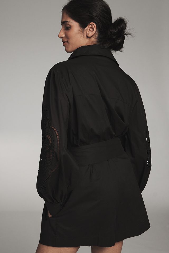 Farm Rio x Anthropologie Long-Sleeve Eyelet Romper #3