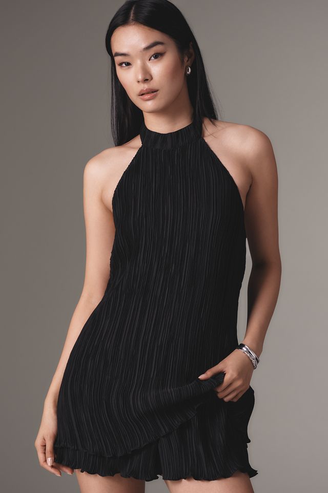 By Anthropologie Halter Plissé Romper #3