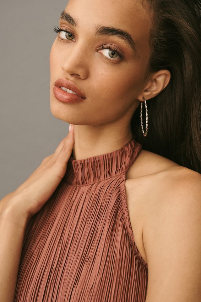 Tuta Intera Plissettata con Scollatura Halter By Anthropologie #3