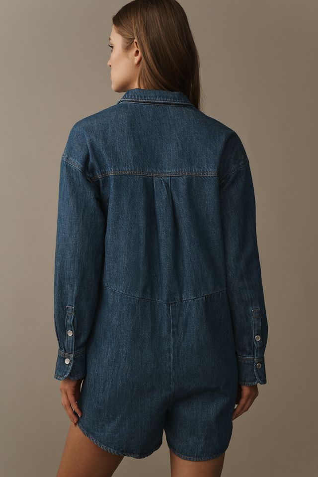 Pilcro Denim Buttondown Romper #1