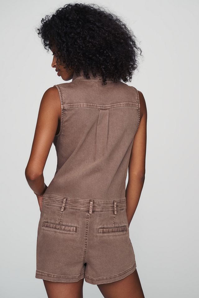 Pilcro Sleeveless Funnel-Neck Denim Romper #2