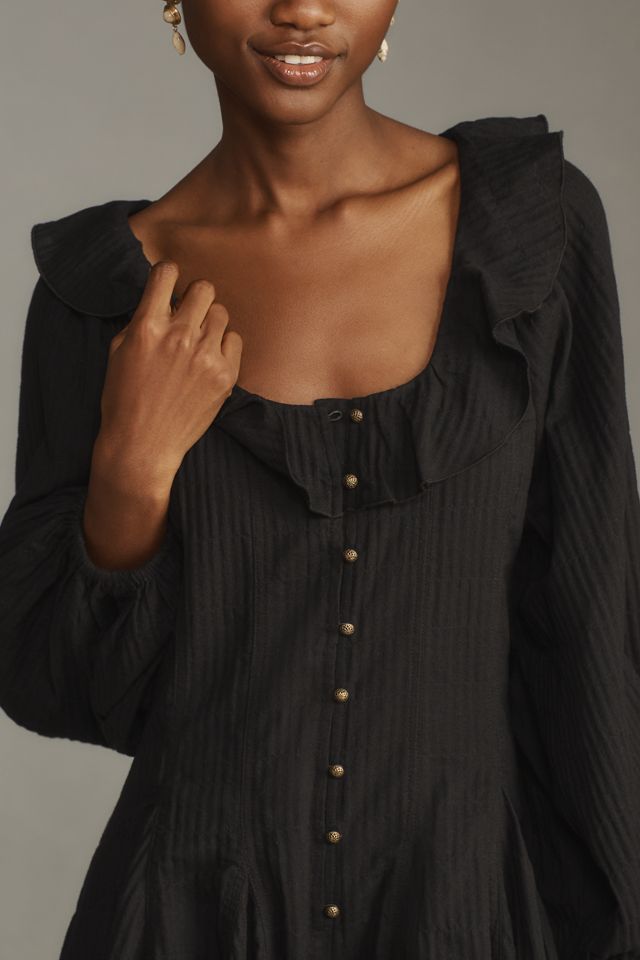 Pilcro Long-Sleeve Ruffled Scoop-Neck Romper #2