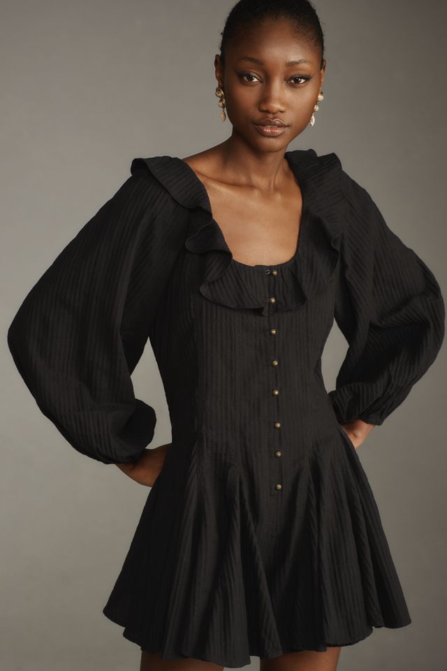 Pilcro Long-Sleeve Ruffled Scoop-Neck Romper #3