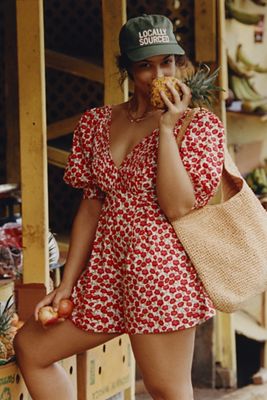 SOFT LACE FLOWER ROMPERS アメリヴィンテージ