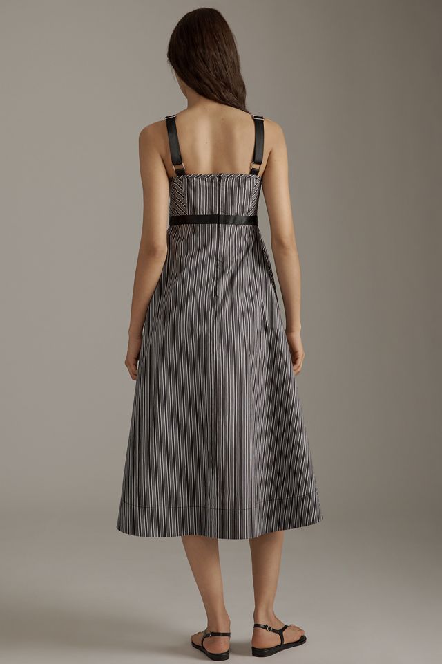 By Anthropologie Square-Neck Asymmetric Romper Dress #3