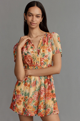 The Somerset Collection By Anthropologie The Somerset Romper: Chiffon Edition