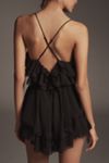Maeve Scoop-Neck Frilly Ruffled Romper