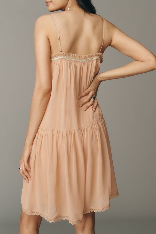 By Anthropologie Lace Square-Neck Romper #1