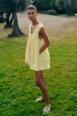 Anthropologie By Anthropologie 100% Cotton V-Neck Yoke Romper