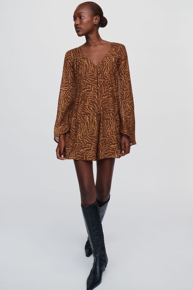 By Anthropologie Bell-Sleeve Romper #3