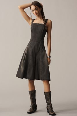 Combinaison en jean mi-longue Pilcro