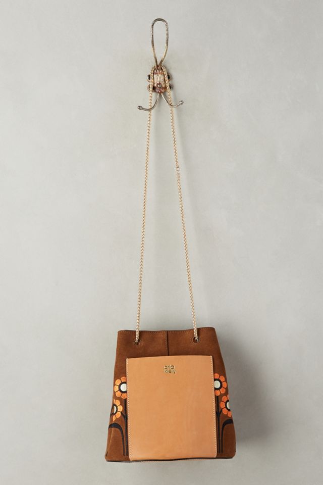 Embroidered Florals Bucket Bag #1