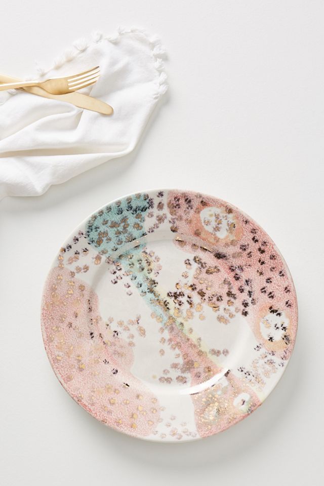 Gold Accent Dinner Plate #1