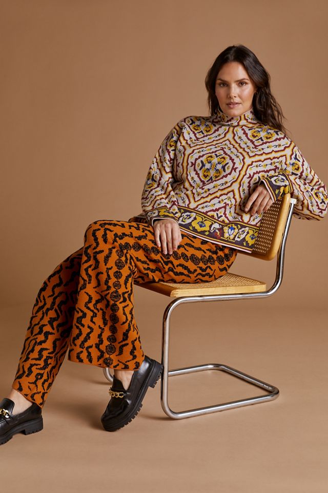 Contrast Sweater Pant Set #4