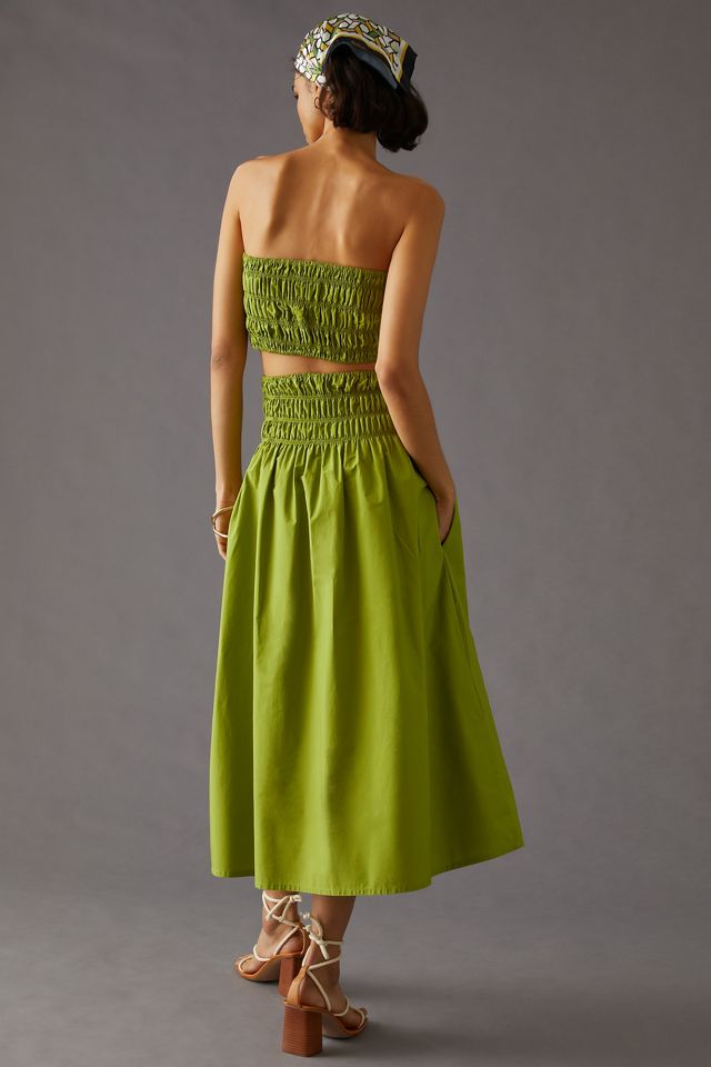 Blue Tassel  Bandeau Top and Skirt Set #1