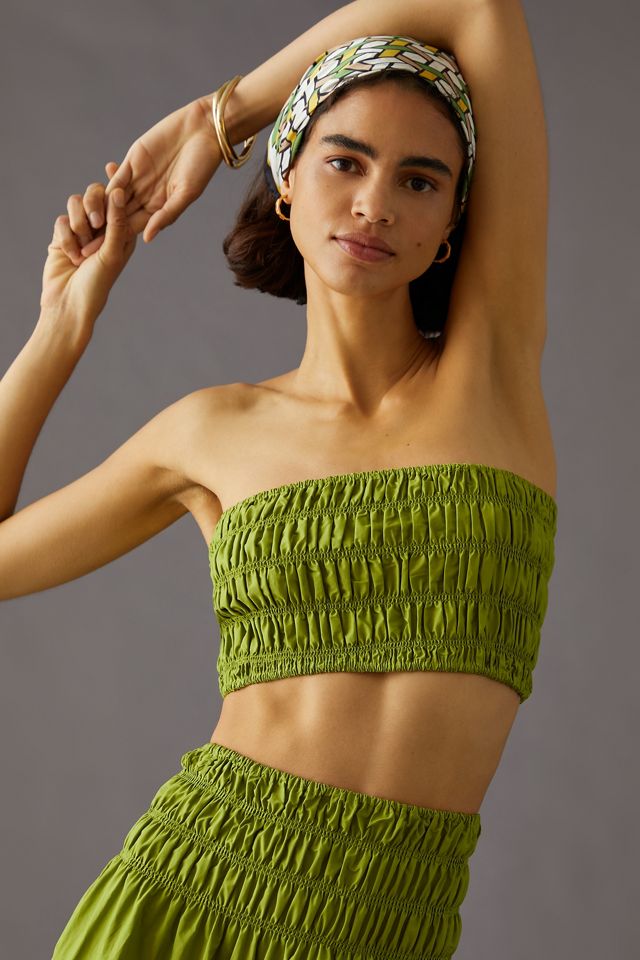 Blue Tassel  Bandeau Top and Skirt Set #2