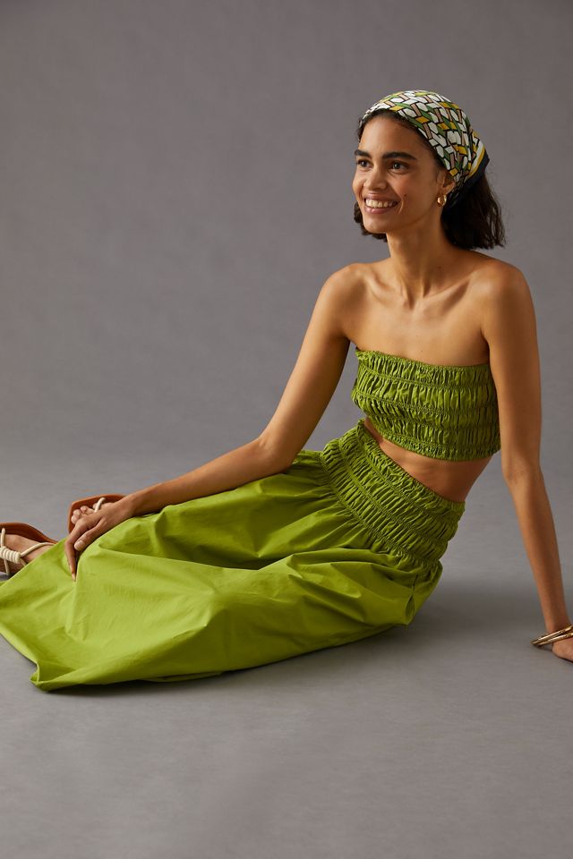 Blue Tassel  Bandeau Top and Skirt Set #3