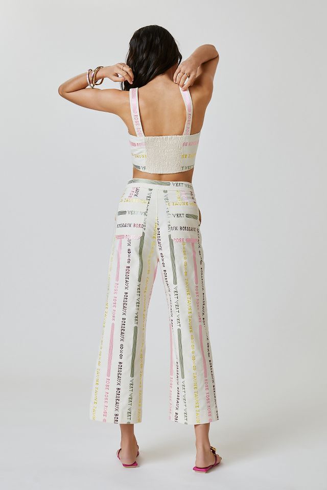 Two-Piece Crop Top And Wide-Leg Pants Set #4