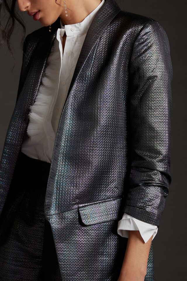 Hutch Blazer metallico strutturato #1